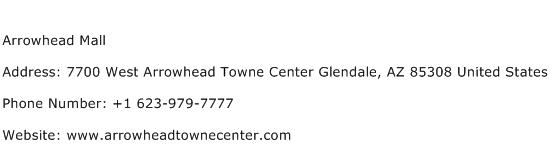 Arrowhead Mall Address Contact Number
