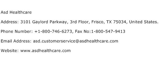 Asd Healthcare Address Contact Number
