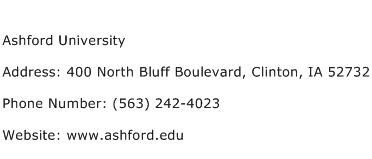 Ashford University Address Contact Number