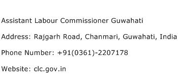 Assistant Labour Commissioner Guwahati Address Contact Number