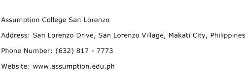 Assumption College San Lorenzo Address Contact Number