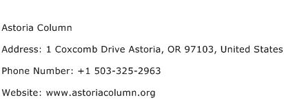 Astoria Column Address Contact Number
