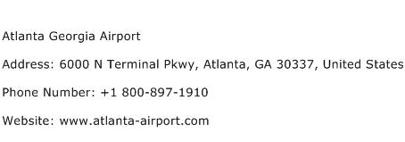 Atlanta Georgia Airport Address Contact Number