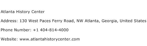 Atlanta History Center Address Contact Number