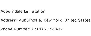 Auburndale Lirr Station Address Contact Number