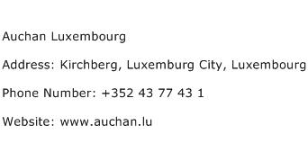 Auchan Luxembourg Address Contact Number