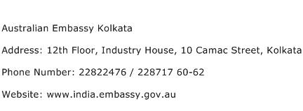 Australian Embassy Kolkata Address Contact Number