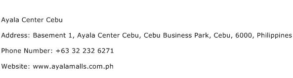 Ayala Center Cebu Address Contact Number
