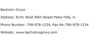 Bachelor Grove Address Contact Number