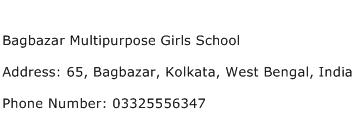 Bagbazar Multipurpose Girls School Address Contact Number