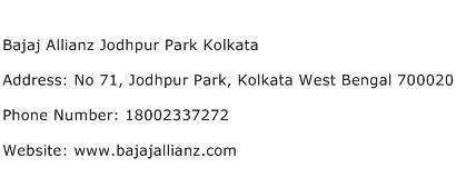 Bajaj Allianz Jodhpur Park Kolkata Address Contact Number
