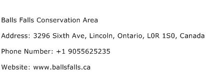 Balls Falls Conservation Area Address Contact Number