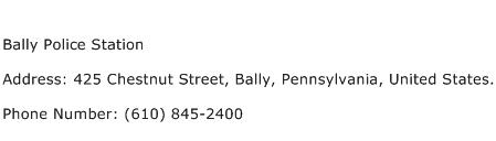 Bally Police Station Address Contact Number