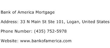 Bank of America Mortgage Address Contact Number