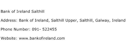 Bank of Ireland Salthill Address Contact Number