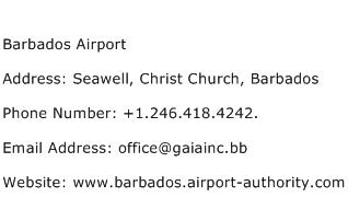Barbados Airport Address Contact Number