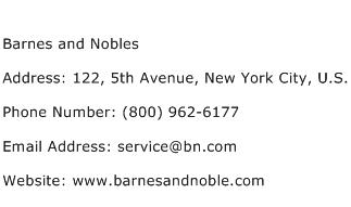 Barnes and Nobles Address Contact Number