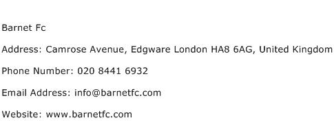 Barnet Fc Address Contact Number