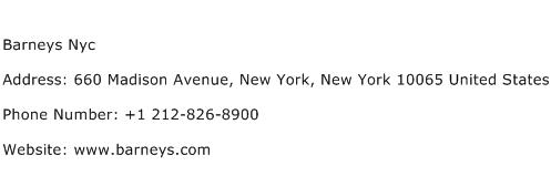Barneys Nyc Address Contact Number
