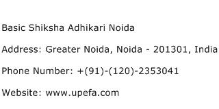 Basic Shiksha Adhikari Noida Address Contact Number