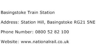 Basingstoke Train Station Address Contact Number