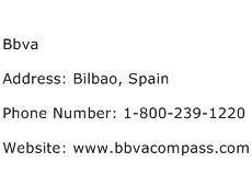 Bbva Address Contact Number