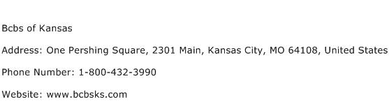 Bcbs of Kansas Address Contact Number