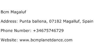 Bcm Magaluf Address Contact Number