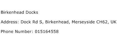 Birkenhead Docks Address Contact Number