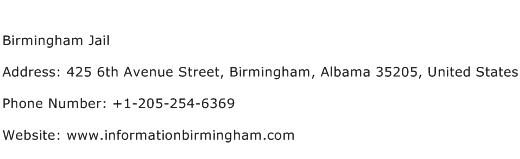 Birmingham Jail Address Contact Number