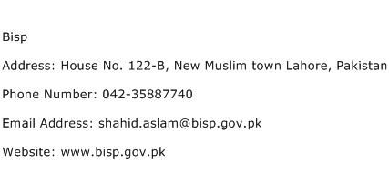 Bisp Address Contact Number