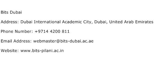 Bits Dubai Address Contact Number