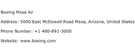 Boeing Mesa Az Address Contact Number