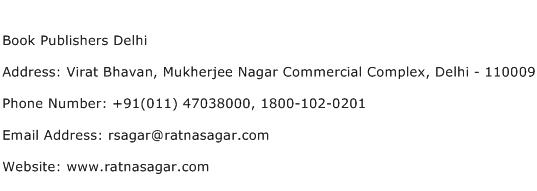 Book Publishers Delhi Address Contact Number