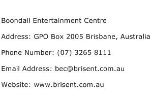 Boondall Entertainment Centre Address Contact Number