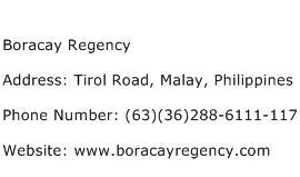Boracay Regency Address Contact Number