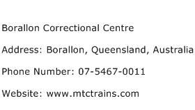 Borallon Correctional Centre Address Contact Number