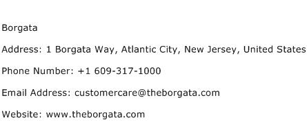 Borgata Address Contact Number
