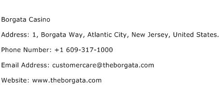 Borgata Casino Address Contact Number
