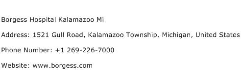 Borgess Hospital Kalamazoo Mi Address Contact Number