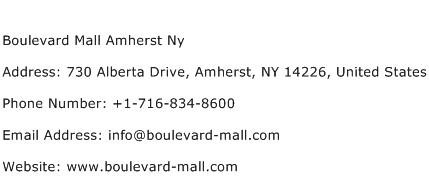 Boulevard Mall Amherst Ny Address Contact Number