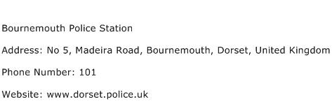 Bournemouth Police Station Address Contact Number