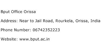 Bput Office Orissa Address Contact Number