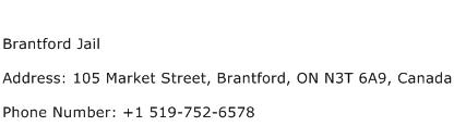 Brantford Jail Address Contact Number