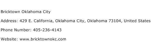 Bricktown Oklahoma City Address Contact Number