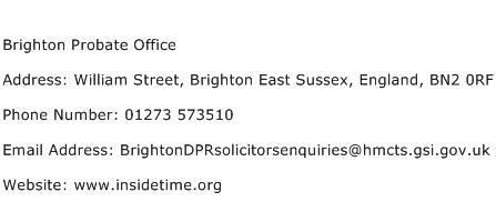 Brighton Probate Office Address Contact Number