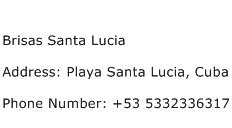 Brisas Santa Lucia Address Contact Number
