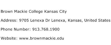Brown Mackie College Kansas City Address Contact Number