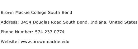 Brown Mackie College South Bend Address Contact Number