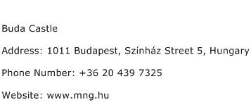 Buda Castle Address Contact Number